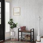 VEELIKE Whitewashed Oak Wood Wall Panel Peel and Stick Foam Slat Panels - Image 2