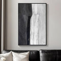 Framed Black and White Abstract Canvas Wall Art, Modern Art Prints Paintings by Cuspin