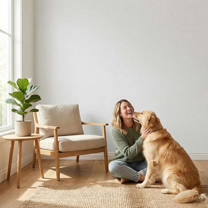 WADILE Grasscloth Peel and Stick Wallpaper 15.7in x 393.7in, Textured Contact - Image 5