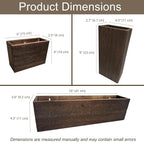 LaLaGreen Wood Planter Box for Plants Wooden Hanging Wall Planters for Indoor - Image 3