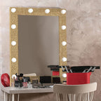 CRE8TIVE Champagne Gold Glitter Wallpaper Border Peel and Stick Wall Border - Image 5