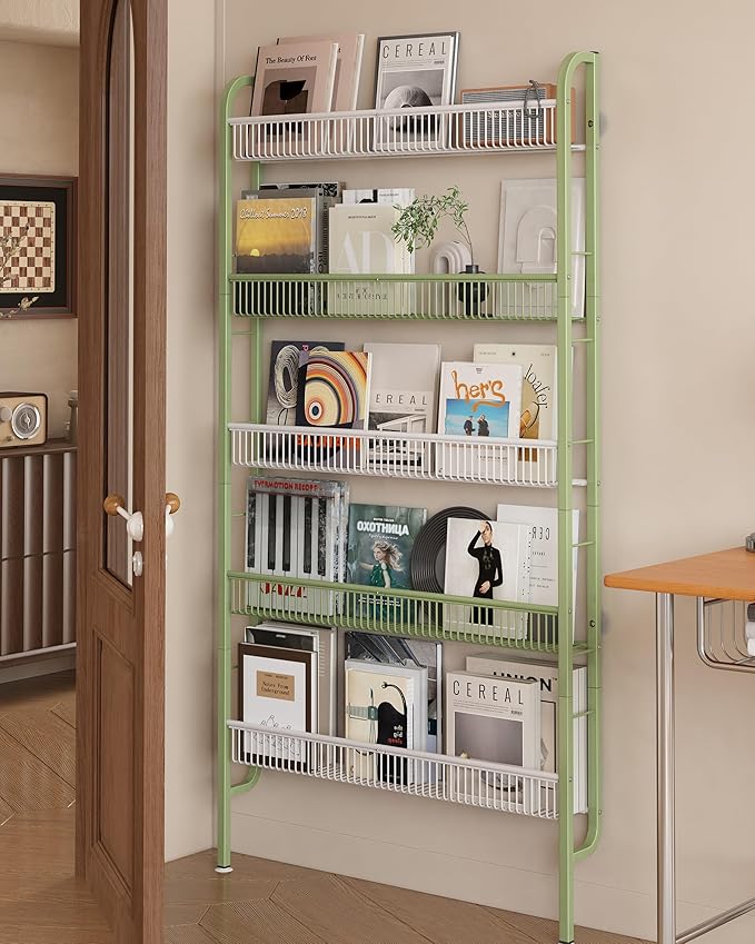 UMDONX Behind The Door Bathroom Shelf Narrow 5-Tier, Space-Saving Slim Storage by UMDONXBuyNow
