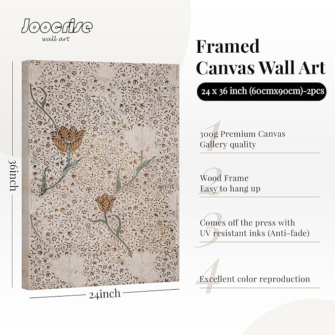 Vintage Botanical Wall Art Prints Set of 2 Antique Sketch Wall Art Decor - Image 2