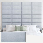 IFNOW Upholstered Wall Mounted Headboard, 3D Soundproof Wall Panels Peel and by IFNOW