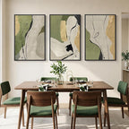 Large Framed Abstract Wall Art for Living Room, 3 Piece Modern Canvas Prints - Image 4