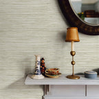 JiffDiff Grasscloth Wallpaper Peel and Stick Cream Grassweave Peel & Stick - Image 2