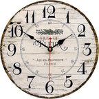 8 Inch Wall Clock Easy to Read Arabic Numerals Wooden Round Wall Clock Silent by Toudorp