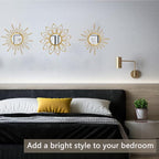 Mirror Wall Decor Gold Mirrors for Wall Metal Sunburst Mirrors Home Decoration - Image 5