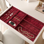 Wallercity Wine-Red Flocking Fabric Wallpaper Peel and Stick Soft Velvet - Image 4
