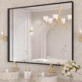 LOAAO Black Bathroom Mirror 40"X36" by LOAAO