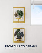 Bamworld Gold Plant Stand Indoor, Plant Hanger Wall Planters - Image 4