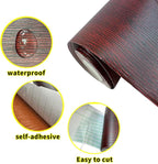 Teemall 10M Black Wood Grain Removable PVC Waterproof Border Wall Decor - Image 3