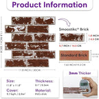 3D Faux Brick Wall Panels Peel and Stick, Small Brick-Look Textured Wall Sticker - Image 3