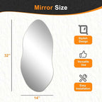 Delma Irregular Wall Mirror, Frameless Decorative Mirror - Image 3