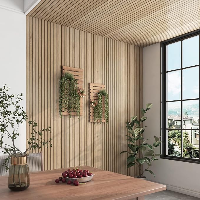 17.7x317 Slats Wood Wallpaper Peel and Stick Wood Slat Contact Paper Slat Wall - Image 5