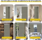 AJAZZ 100% Blackout Accordion Door Magnetic Door Curtain Folding Closet Doors - Image 5