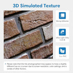 COMSTICKC 3D Brown Faux Brick Wall Panel Peel and Stick Wall Covering, Not Real - Image 3
