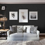 Cohoo Home Black Silk Peel and Stick Wallpaper - Image 5