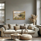Floating Framed Vintage Hunting Dog Wall Art, Classic Countryside Landscape - Image 7