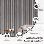 4 Pack Wood Panels for Wall, 47.2"×23.6" Wood Slat Acoustic Panels for Wall - Image 7
