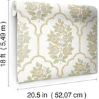 NuWallpaper x Society Social Floral Bazaar Ochre Peel and Stick Wallpaper - Image 9