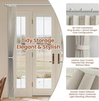 AJAZZ Blackout Accordion Door Curtain 98"x78" Cream White - Image 5