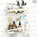 Moforoco Shower Caddy Shelf Organizer Rack, Self Adhesive Black Bathroom by MOFOROCO