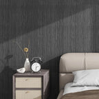 Grasscloth Textured Wallpaper Gray Peel and Stick 24inX393in Fabric Wall Paper - Image 2