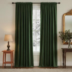 NICETOWN Dark Green Blackout Velvet Curtains - Image 4
