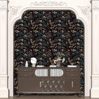 Laatse Vintage Green Wallpaper Peel and Stick Dark Floral Wallpaper 17.5'' x - Image 5