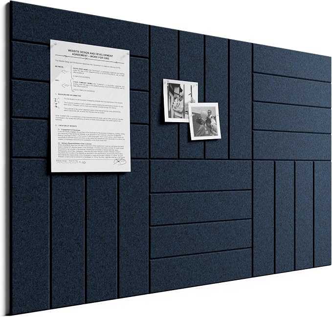 Bumusty Large Cork Board Alternative-36 x 24" Felt Bulletin Board Tiles by BUMUSTY