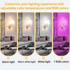 Vimhou Peel and Stick Wall Sconces, Stick On Wall Sconce Set of 2, Battery - Image 4