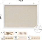 DAHAPYBOO Cork Board with Linen White 2Pack, Bulletin Board 17"x12" Hanging - Image 2