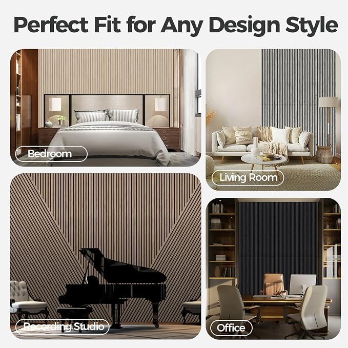 AKUMAX 4 Pack Acoustic Panels, Wood Slat - Image 8