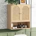 VINGLI Rattan Bathroom Wall Cabinet, Boho Medicine Cabinet by VINGLI