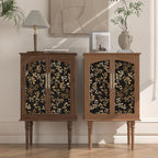 Dark Floral Peel and Stick Wallpaper, Vintage Gold Leaf Self-Adhesive Contact - Image 8