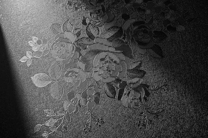 Black Peel and Stick Wallpaper Floral Black Wallpaper 17.7inch x 196.8inch by lenify