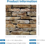 COMSTICKC 3D Faux Stone Wall Panel Peel and Stick Wall Sticker, Ultra-Light - Image 3