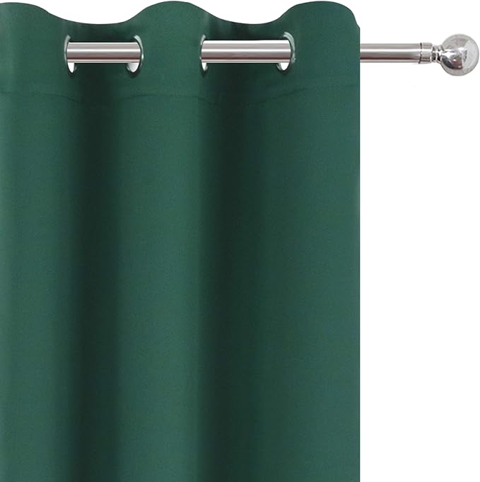 LEMOMO Dark Green Blackout Curtains/42 x 84 Inch/Set of Two Panels Grommet - Image 7