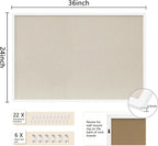 DAHAPYBOO Cork Board with Linen White 2Pack, Bulletin Board 36"x24" Hanging - Image 2