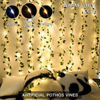 suddus Vine with Fairy Lights Battery Operated, 33ft100 LED Pothos String - Image 3