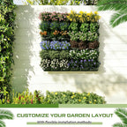 Briwooody 1 Set 2 Pocket Vertical Stackable Wall Planters Kit Outdoor Self - Image 6
