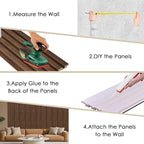 8-Pack 3D Slat Wall Panels — Soundproof Faux Wood Wall Panels - Image 7