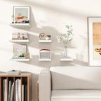 Square Floating Shelves for Wall 8"W x 8"D x 1.2"H, Small Engineered Wood Wall - Image 6