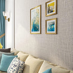 FunStick 24"x200" Grey Grasscloth Peel and Stick Wallpaper - Image 2