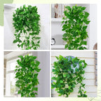 BLEUM CADE 8Pcs Fake Hanging Plants, 9 Branch Artificial Hanging Plant - Image 6