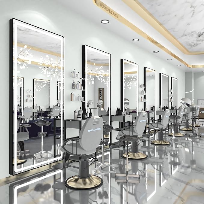 FENNIO Full Length Mirror with Lights, Free Standing Lighted Floor Mirror by FENNIOLEDMIRRORS