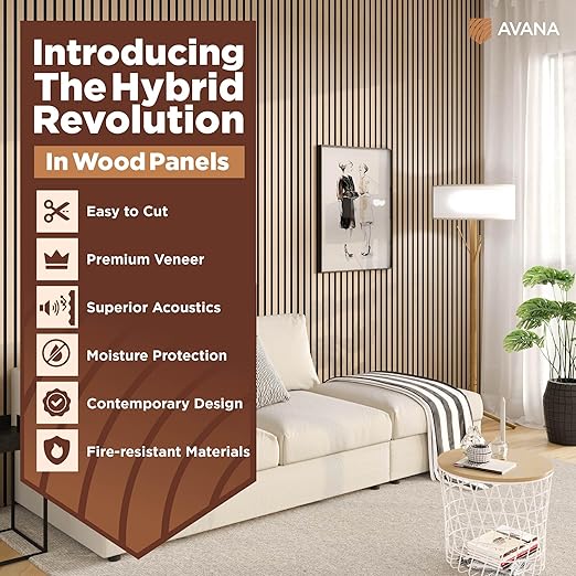 Avana Acoustic Wood Wall Panels – 93.2x11.25 Inch Panels – Fits 94x12 Layout – - Image 2