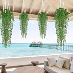 Waipfaru 4Pcs Artificial Hanging Plants, Fake Vines Fake Hanging Plants - Image 3