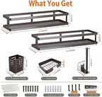 PUSDON 5-in-1 16.5" Extra Long Kitchen Organizer & Shower Caddy Set, Wall Mount - Image 2